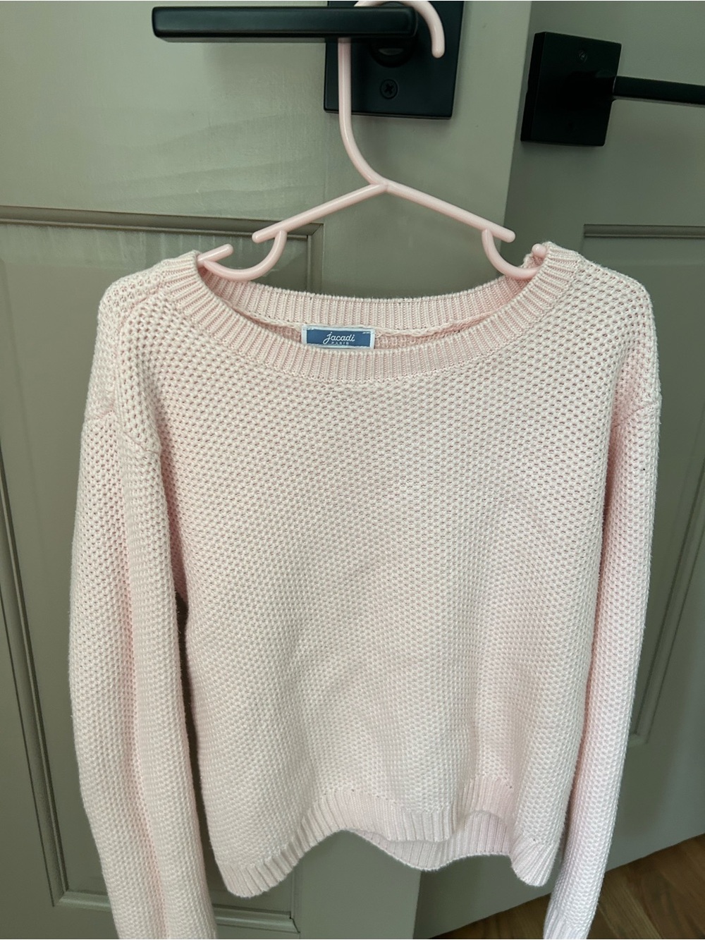 Jacadi 100% COTTON Soft Pink Knit Sweater